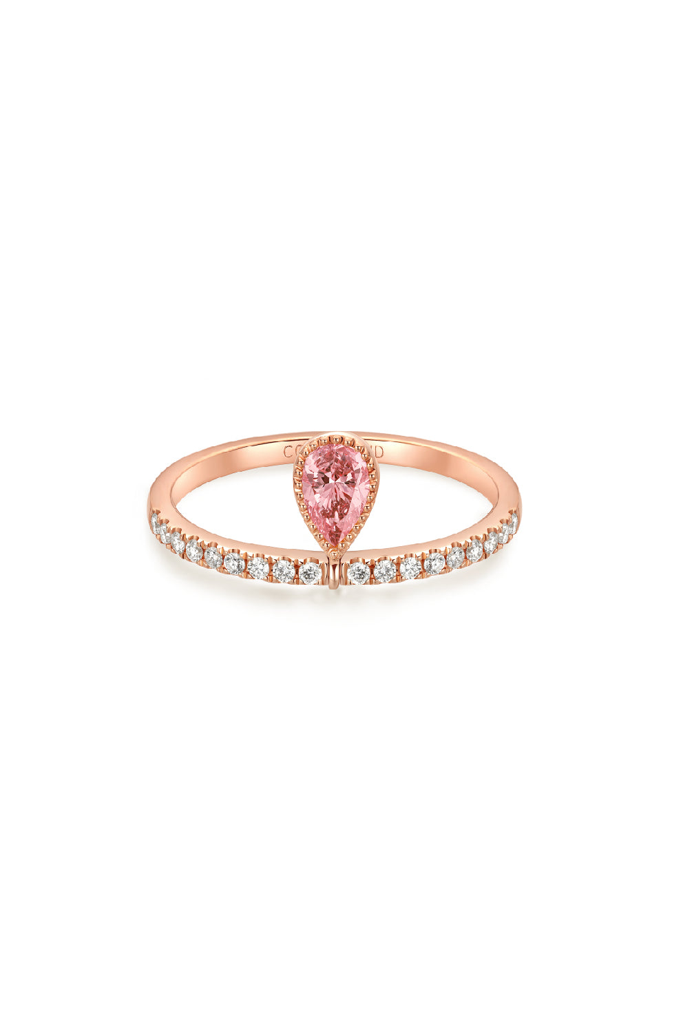 Genevieve Pavé Ring Peony Pink