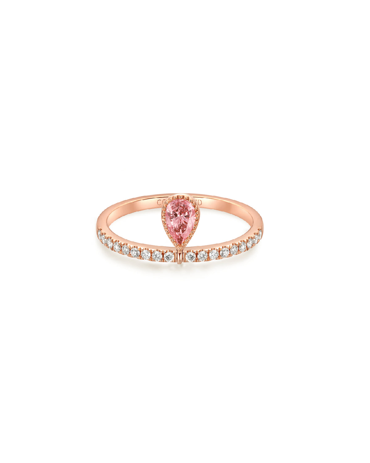 Genevieve Pavé Ring Peony Pink