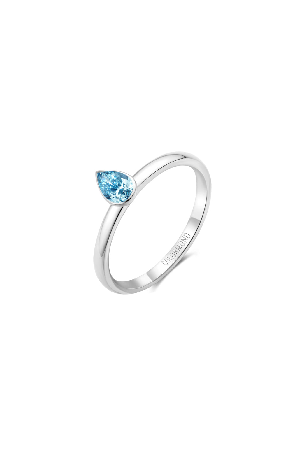 Audrey Solitaire Ring Lagoon Blue