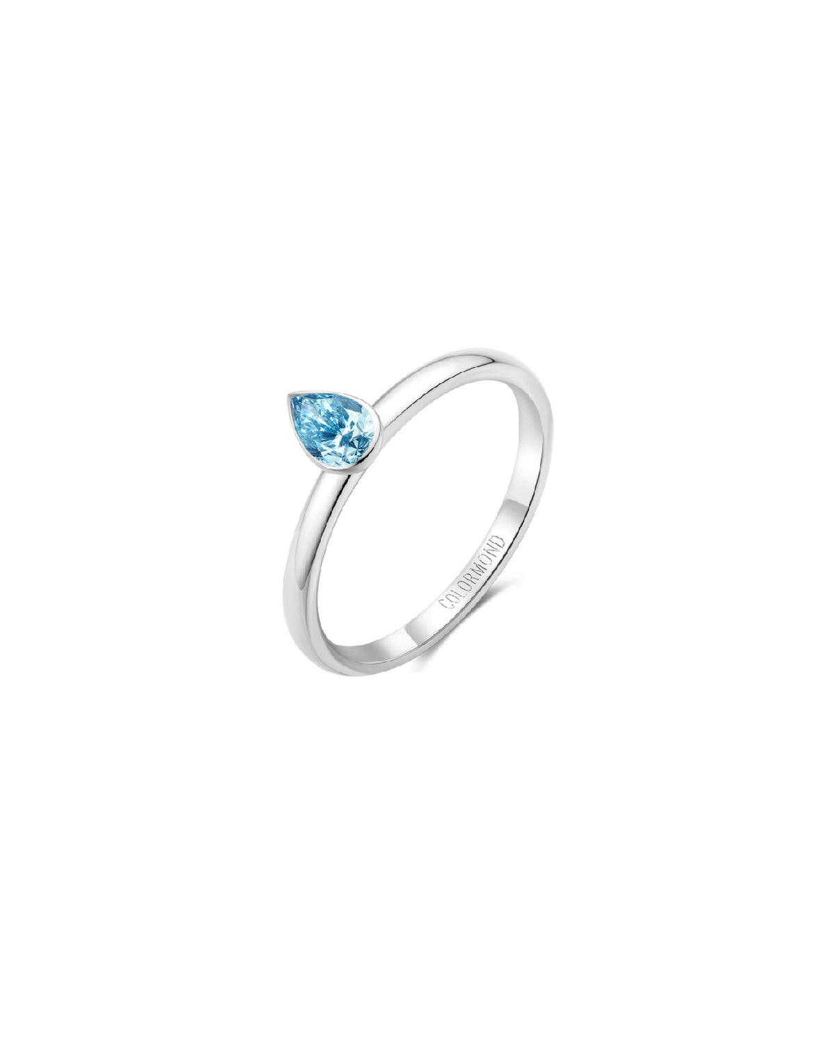 Audrey Solitaire Ring Lagoon Blue