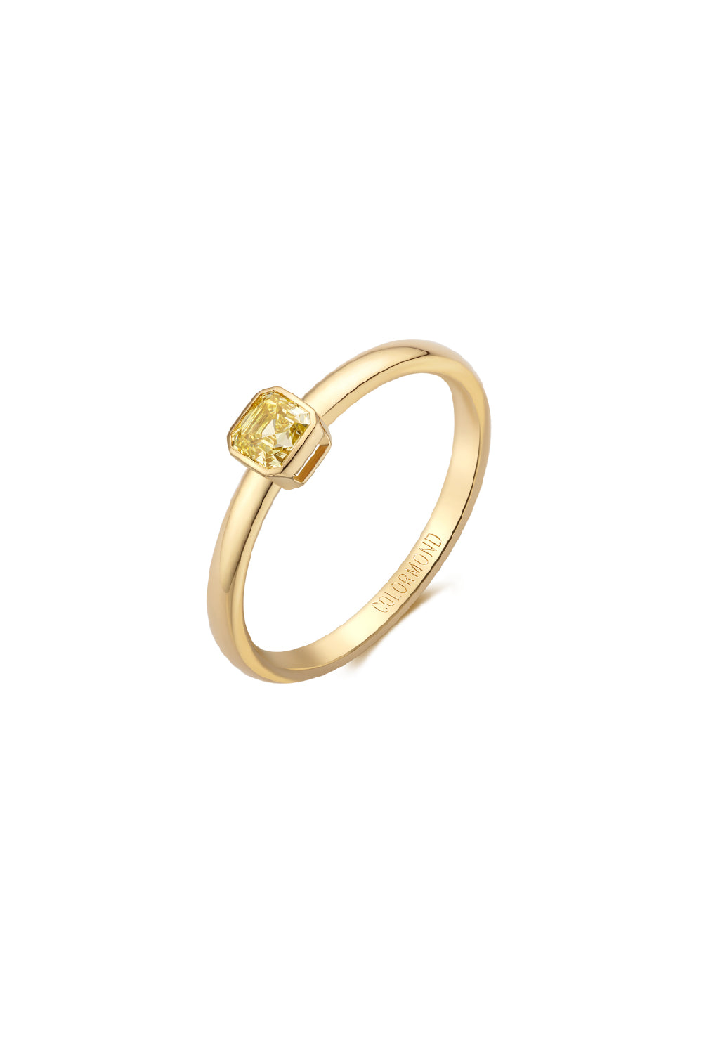 Evelyn Solitaire Ring Marigold Yellow