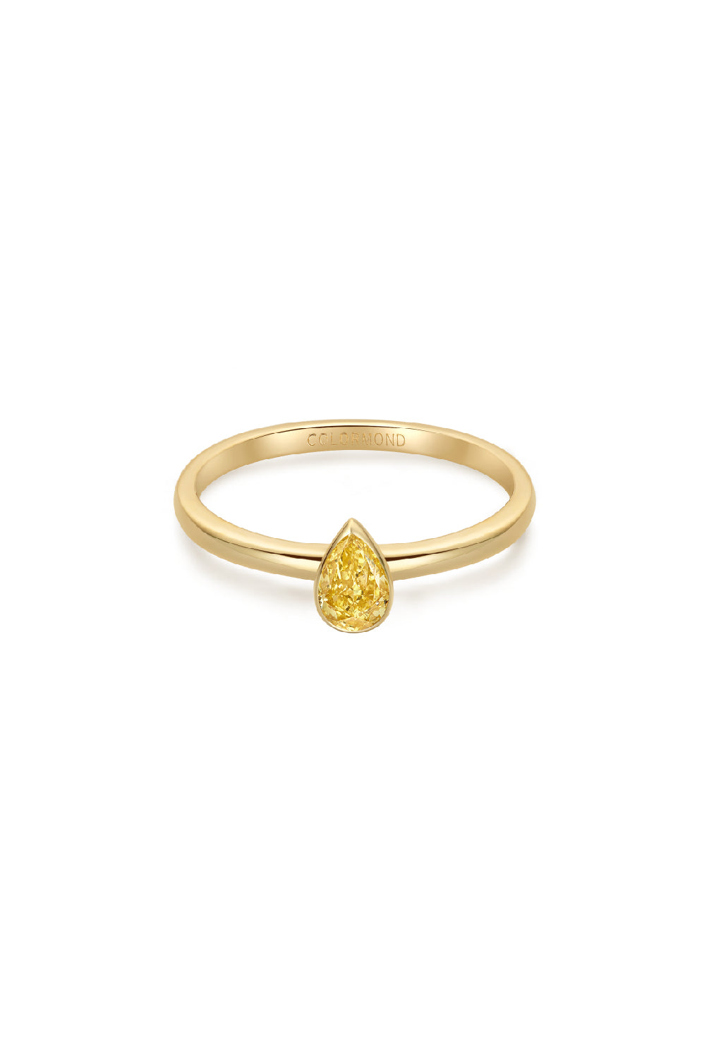 Audrey Solitaire Ring Marigold Yellow