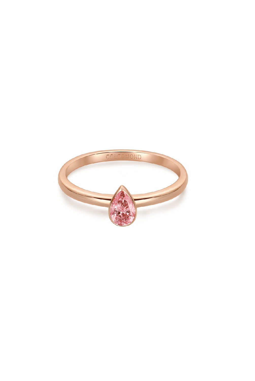 Audrey Solitaire Ring Peony Pink