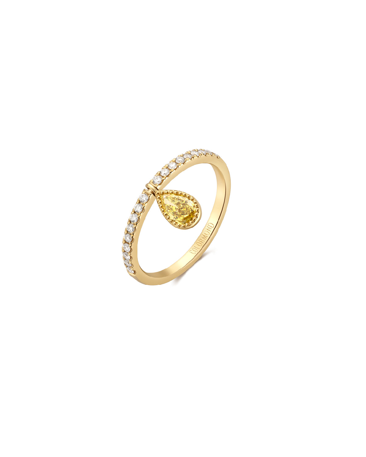 Genevieve Pavé Ring Marigold Yellow