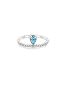 Genevieve Pavé Ring Lagoon Blue