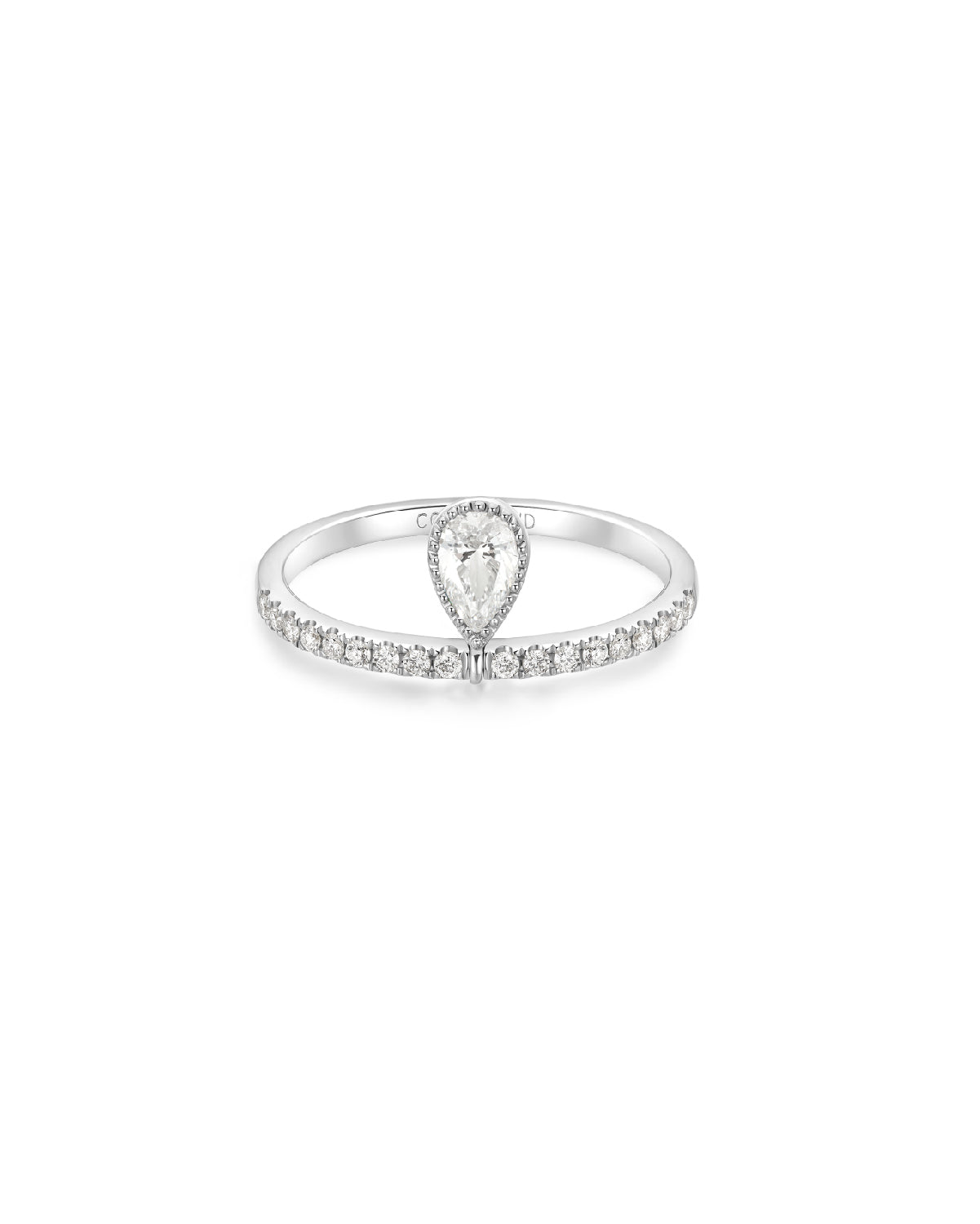 Genevieve Pavé Ring Glacier White