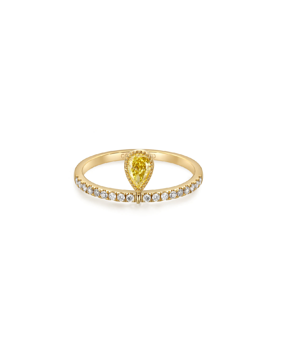 Genevieve Pavé Ring Marigold Yellow