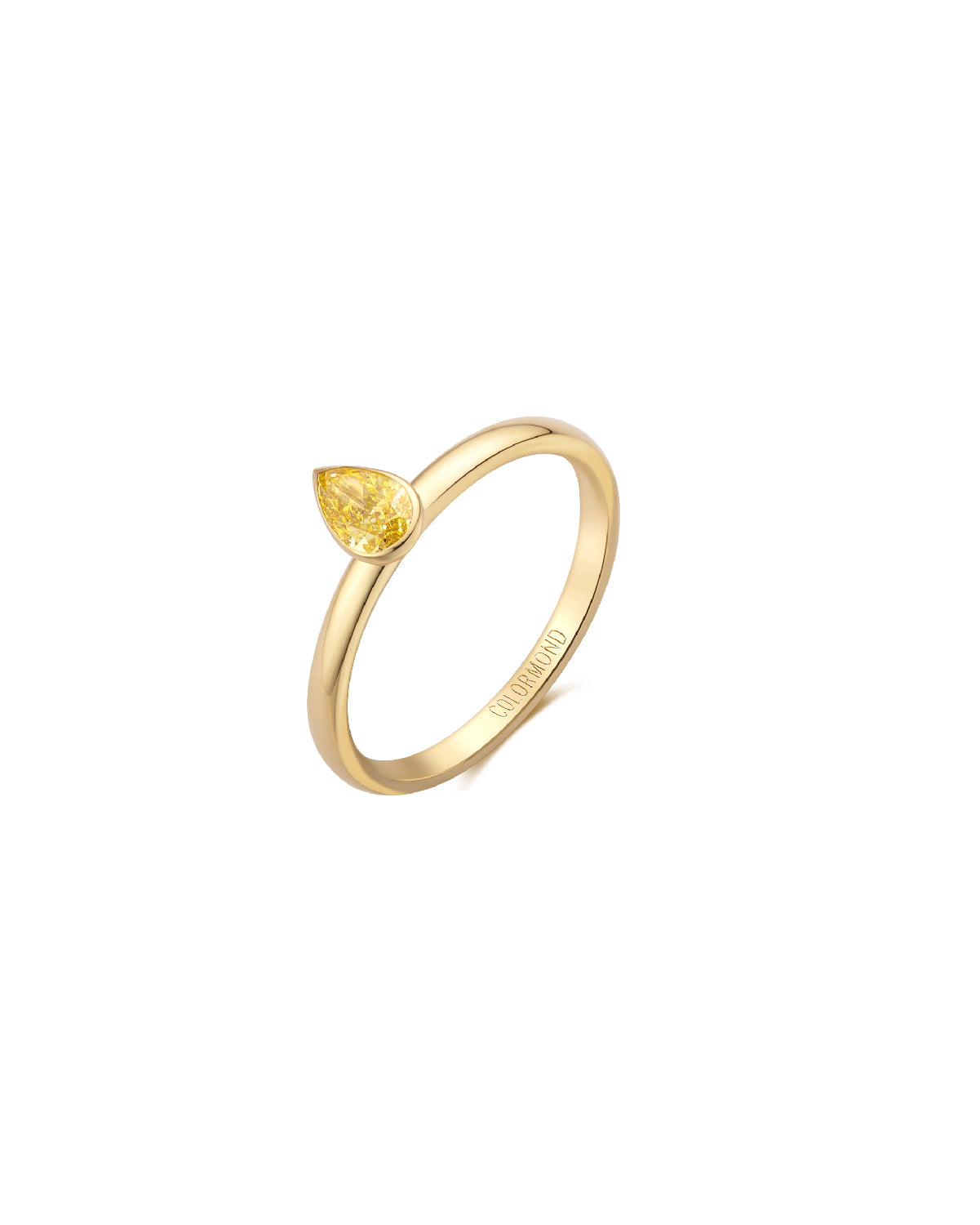 Audrey Solitaire Ring Marigold Yellow