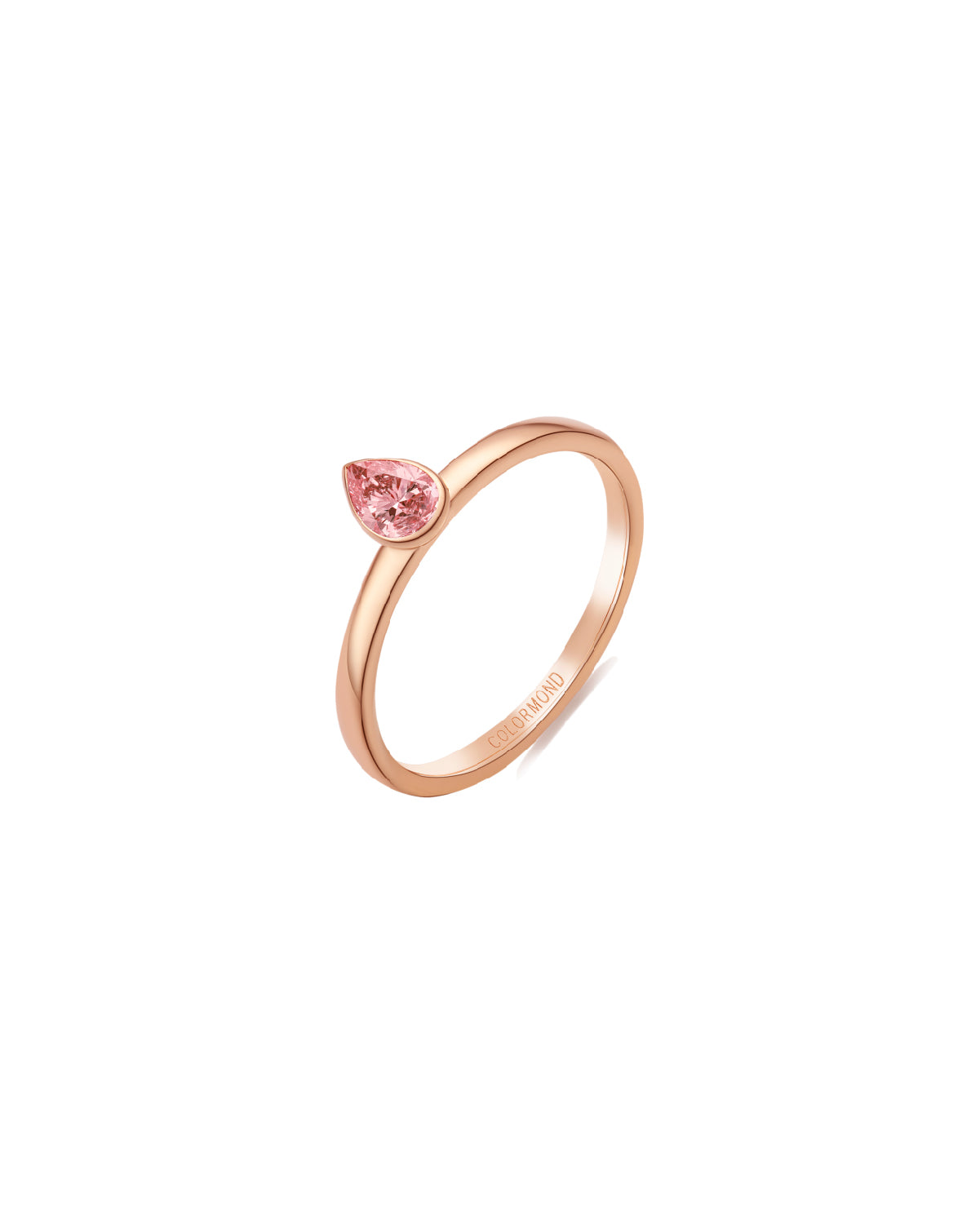 Audrey Solitaire Ring Peony Pink