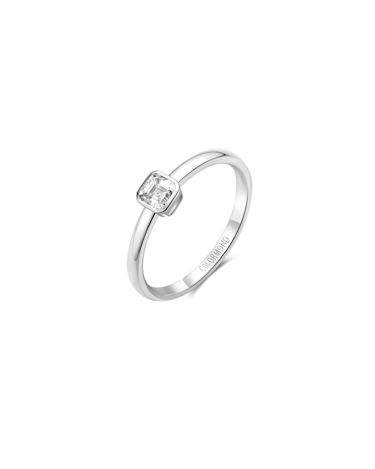 Evelyn Solitaire Ring Glacier White