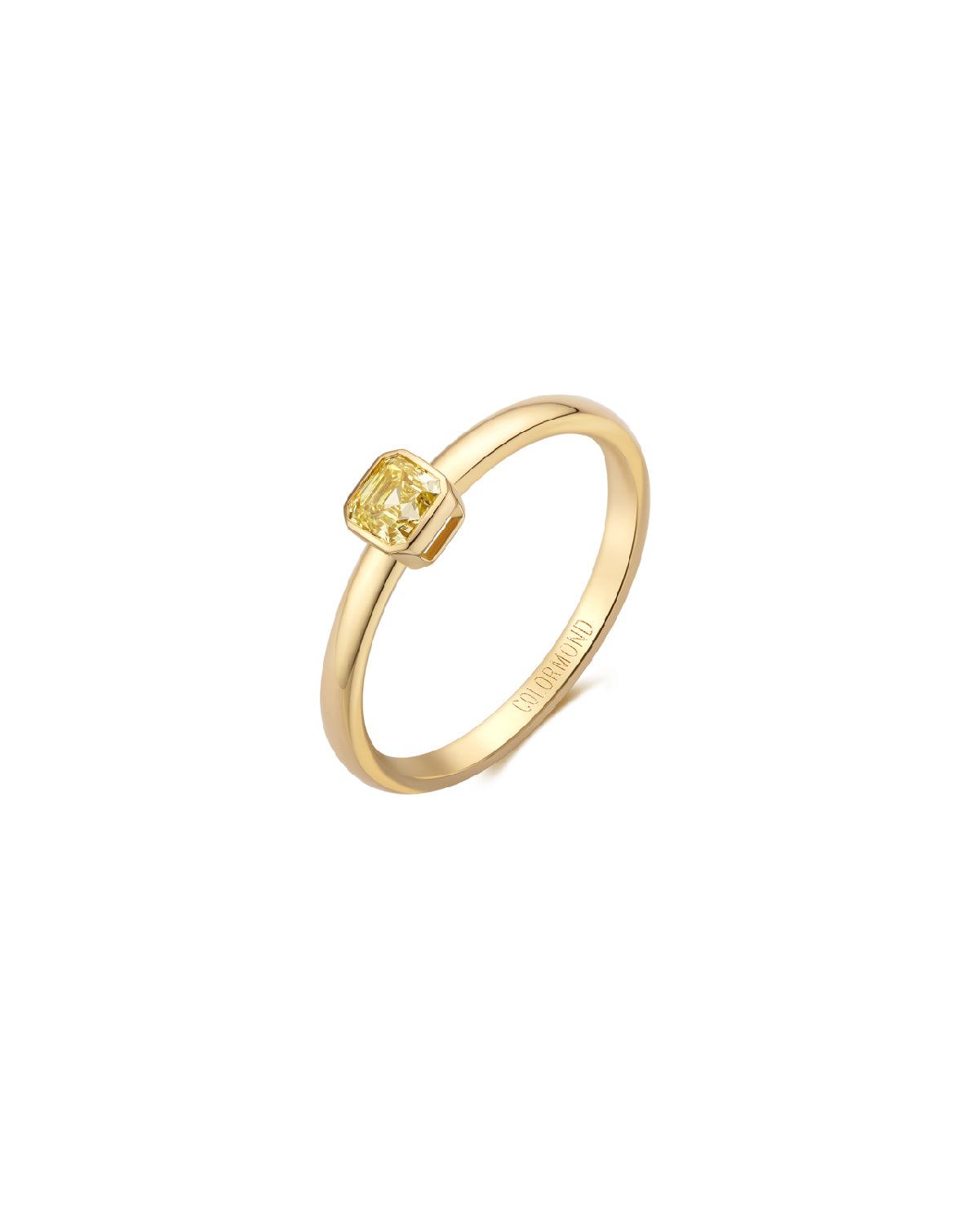 Evelyn Solitaire Ring Marigold Yellow