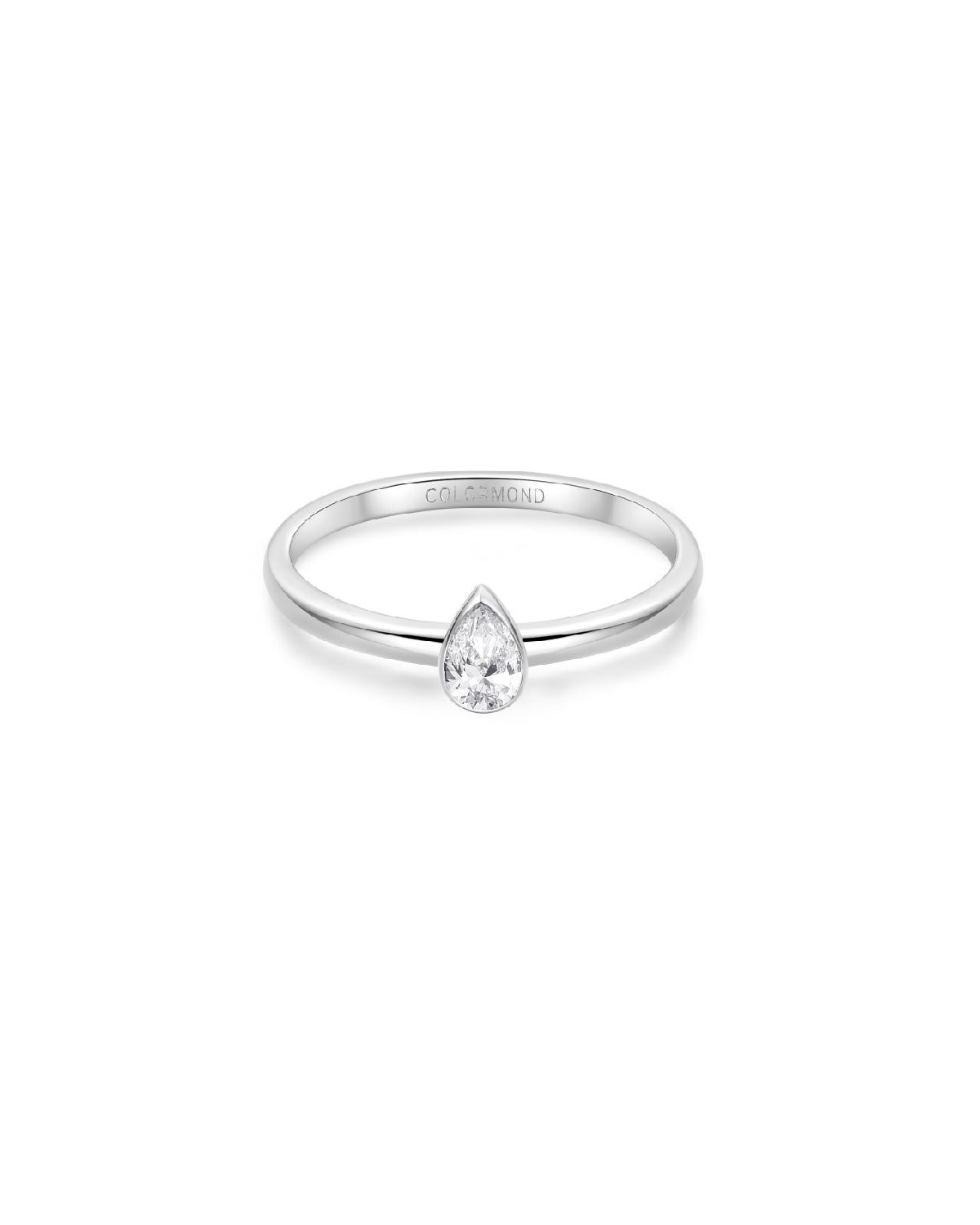 Audrey Solitaire Ring Glacier White