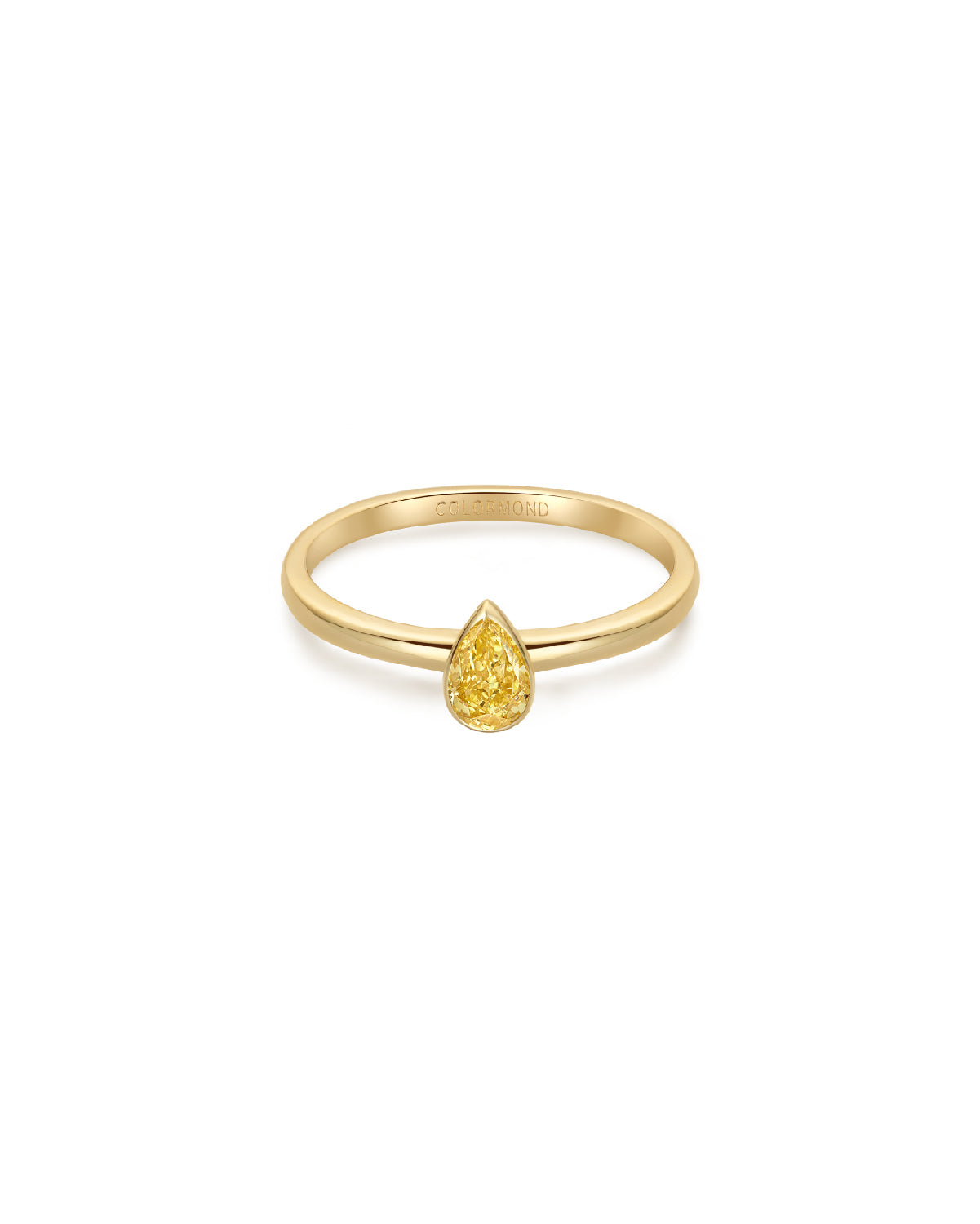 Audrey Solitaire Ring Marigold Yellow