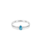 Audrey Solitaire Ring Lagoon Blue