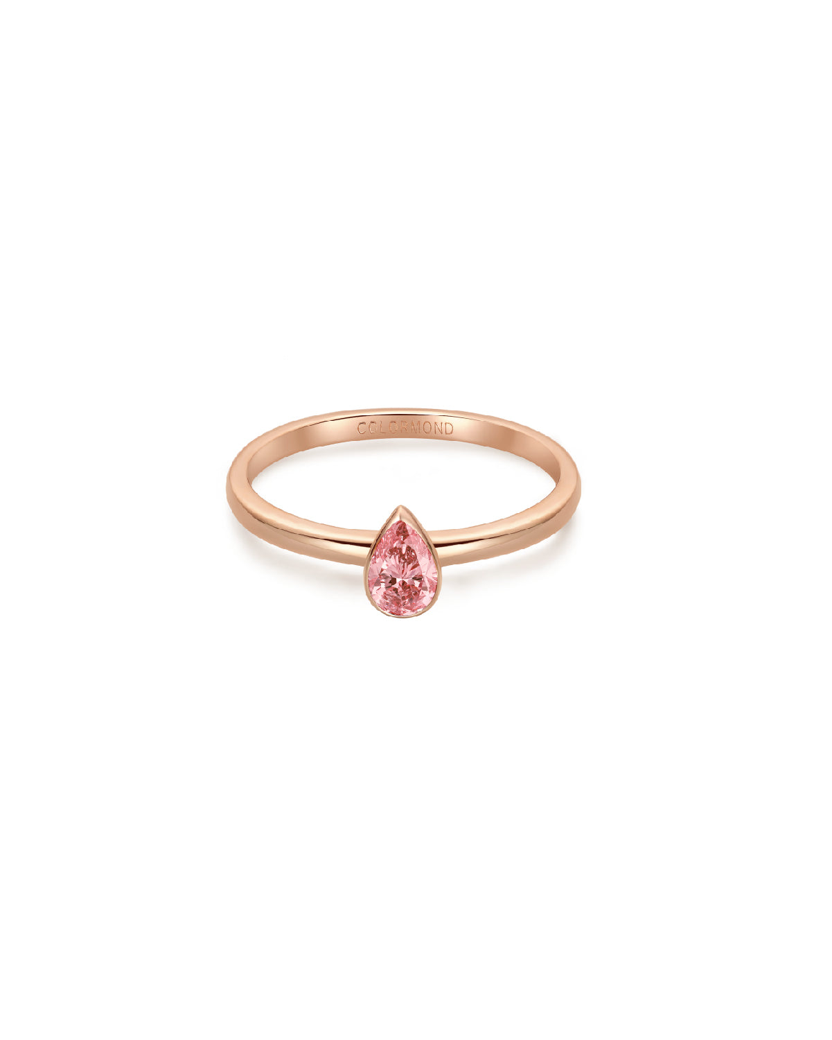 Audrey Solitaire Ring Peony Pink