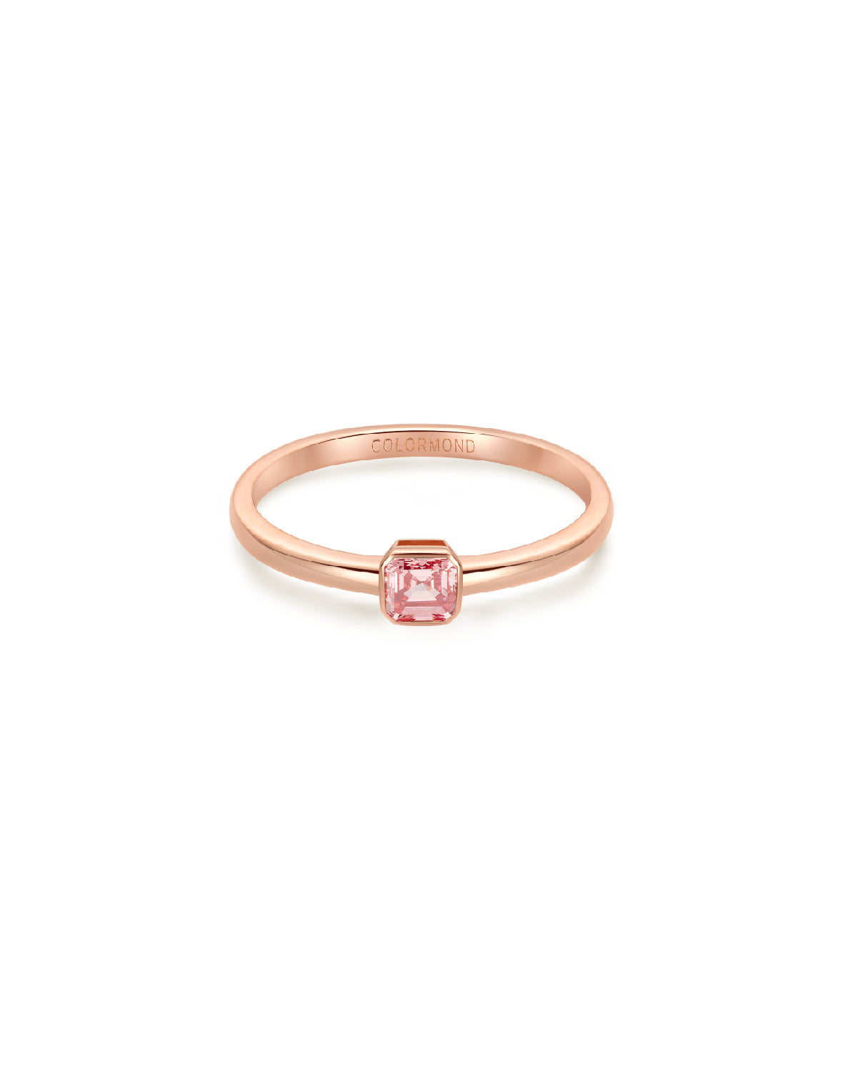 Evelyn Solitaire Ring Peony Pink