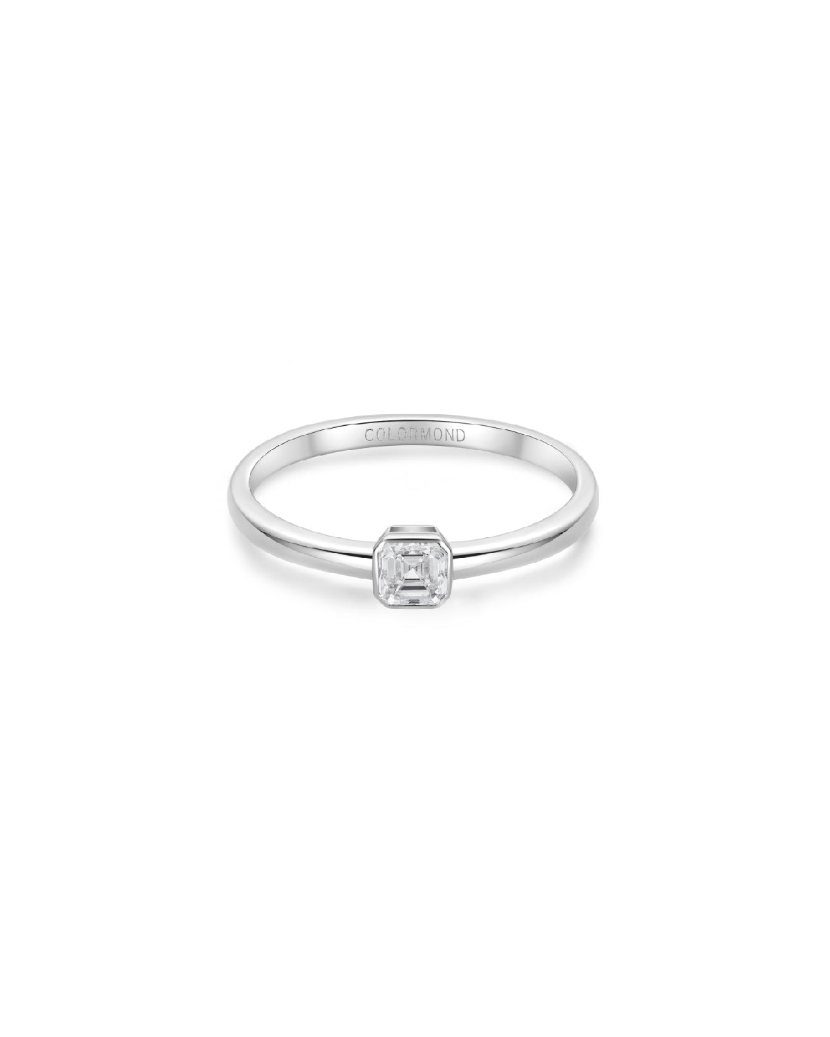 Evelyn Solitaire Ring Glacier White