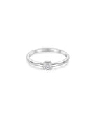 Evelyn Solitaire Ring Glacier White