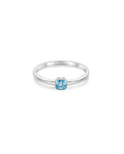 Evelyn Solitaire Ring Lagoon Blue