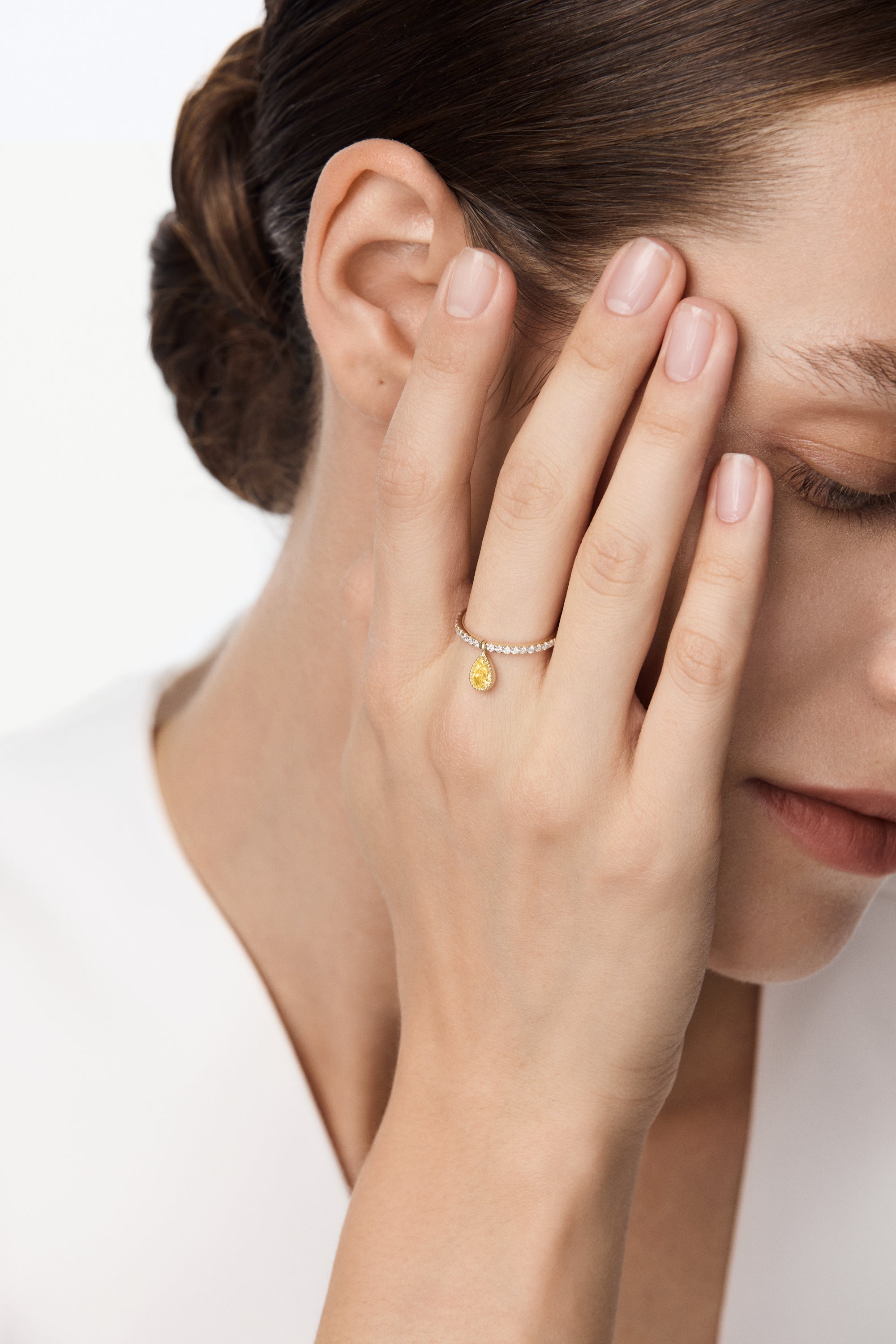 Genevieve Pavé Ring Peony Pink